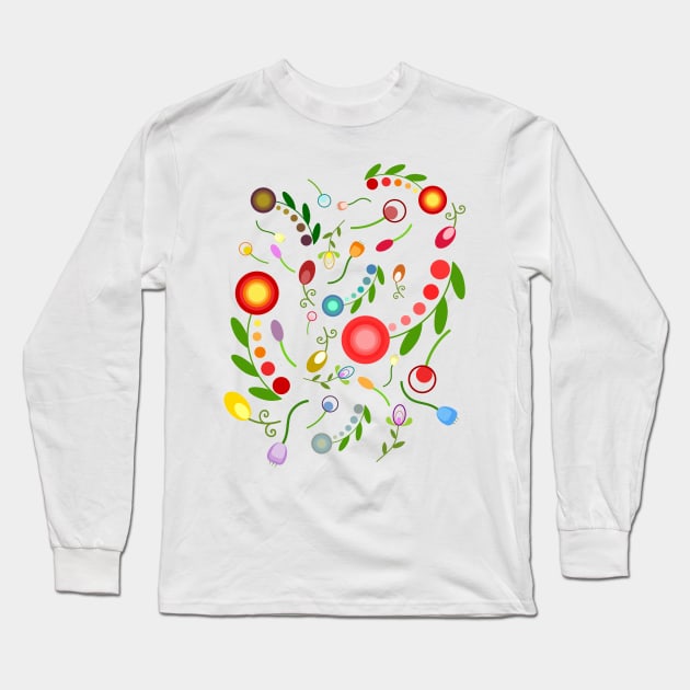 Floral pattern Long Sleeve T-Shirt by hedehede